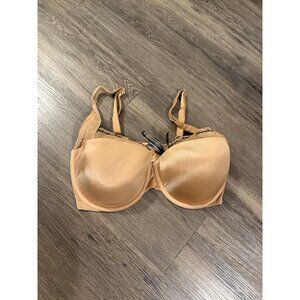 Victoria's Secret‎ Women's Lined Balconet Tan Demi lace trim Bra Size 38DDD